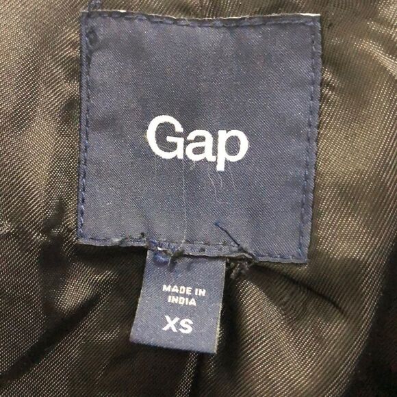 Gap Black & White Plaid Peacoat Classic Checkered Double-Breasted Jacket - XS - Picture 4 of 6